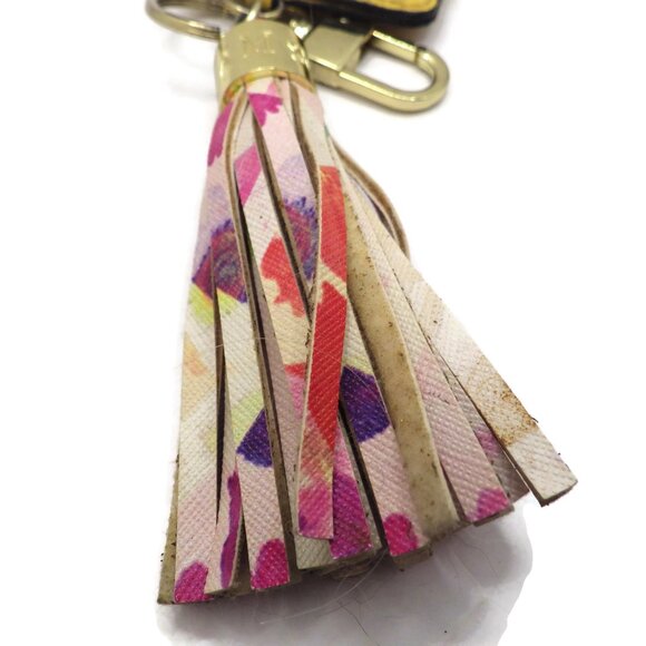 Sam & Libby Bag Charm/ Yellow Card Case/ Multi-Color Tassel - Picture 3 of 5